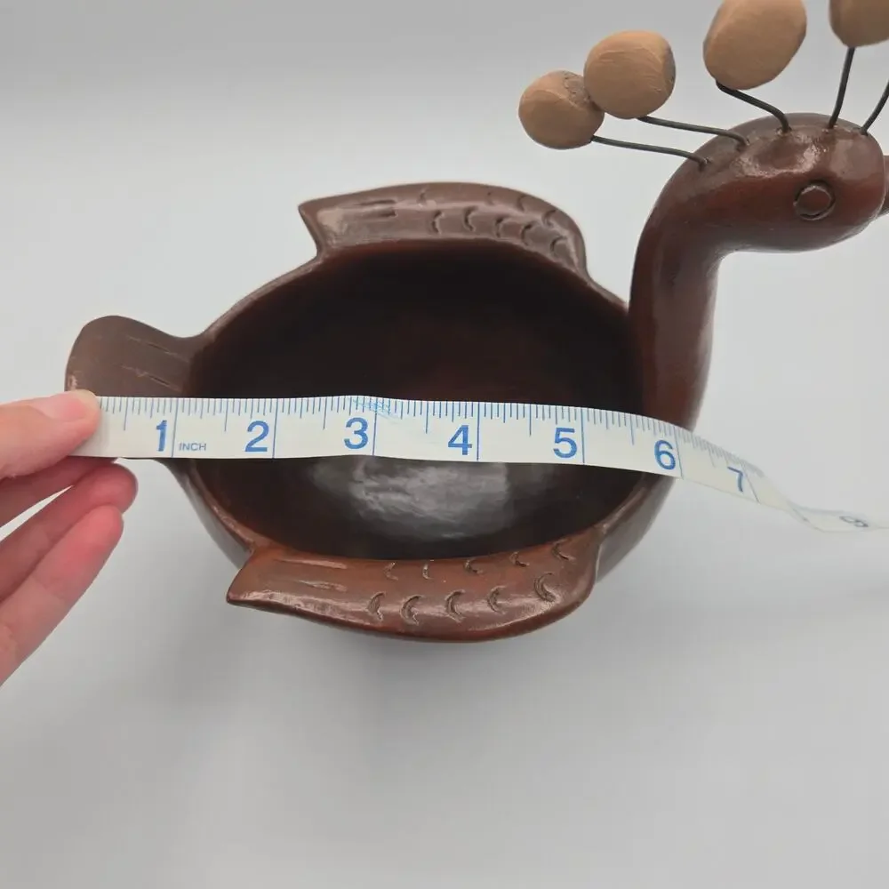 Vintage Figural Peacock Decor Dish Bowl Bird